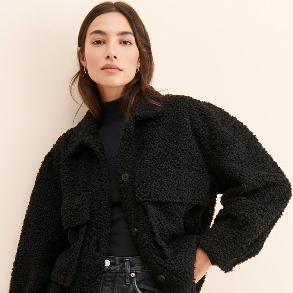 Oversized Teddy Jacket - Picture 1 of 8